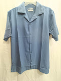 Men's Blue Short Sleeve Regular Fit Casual Shirt