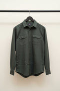 MECHANIC Men's Dark Green Plain Full Sleeve Shirt