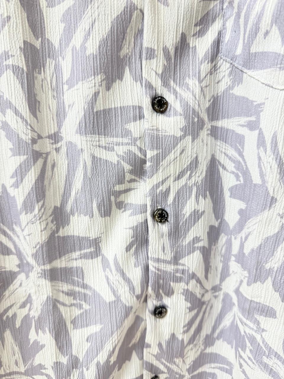 ZOOM LINE Men's White & Grey Printed Long Sleeve Casual Shirt