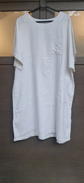 Anokhi White Cotton Tunic Top with Pocket