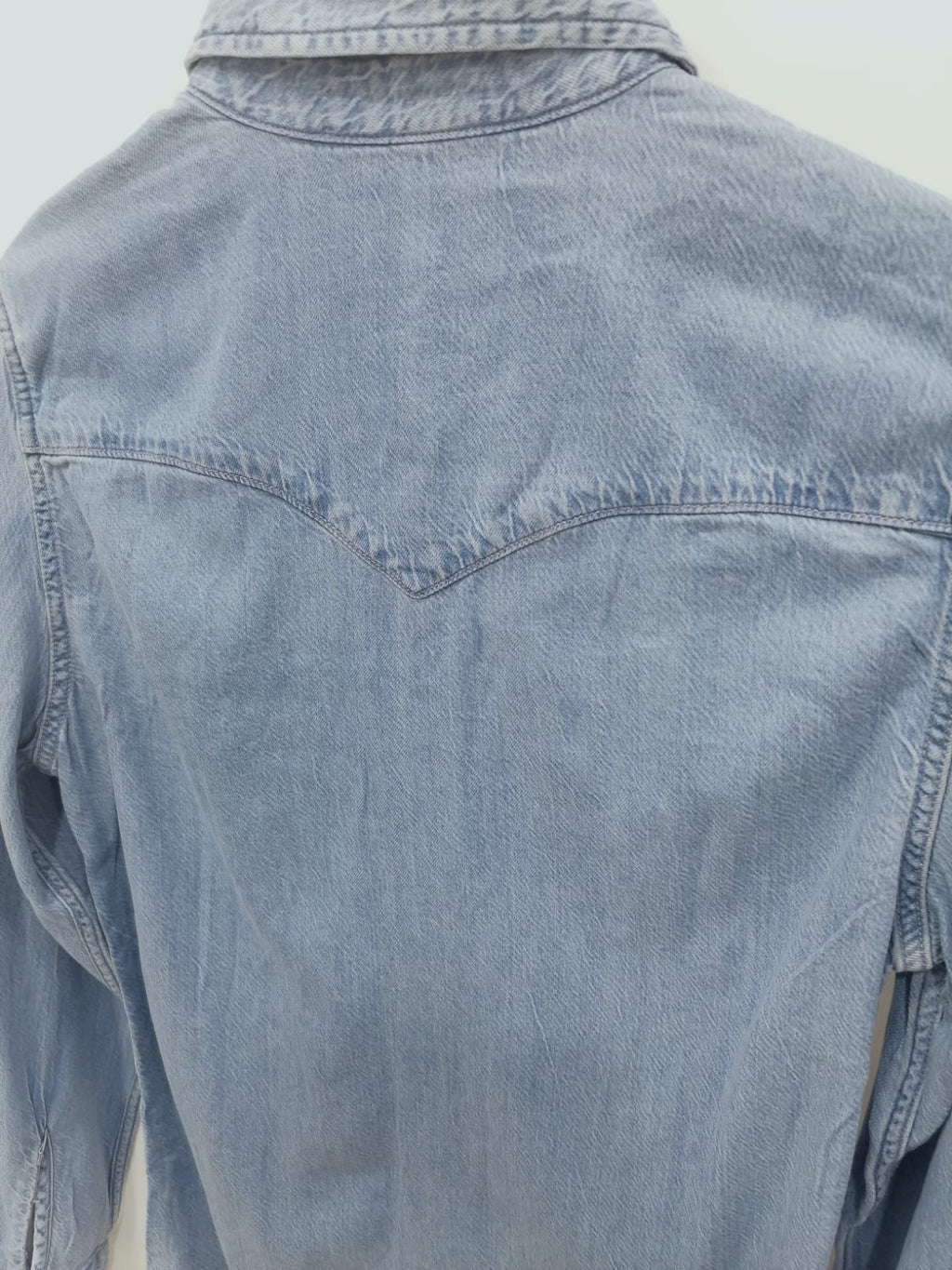 Men's Light Blue Denim Western Shirt