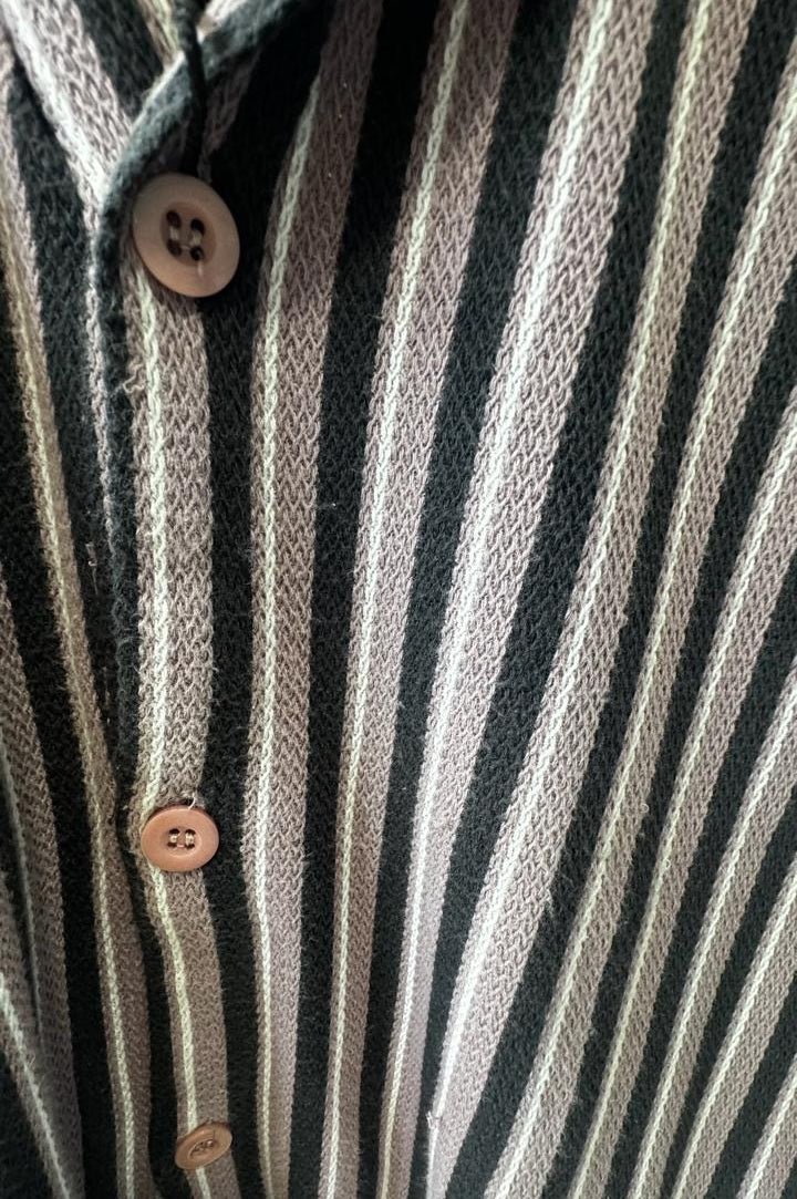 H&M Men's XL Regular Fit Multicolor Striped Short Sleeve Shirt