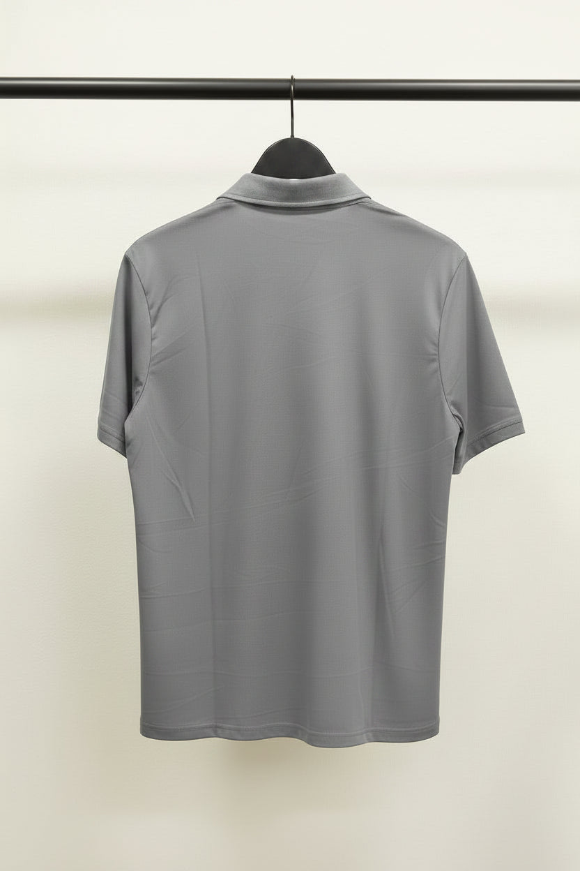 Essentials Fear of God Men's Grey Short Sleeve Polo Shirt with Pocket