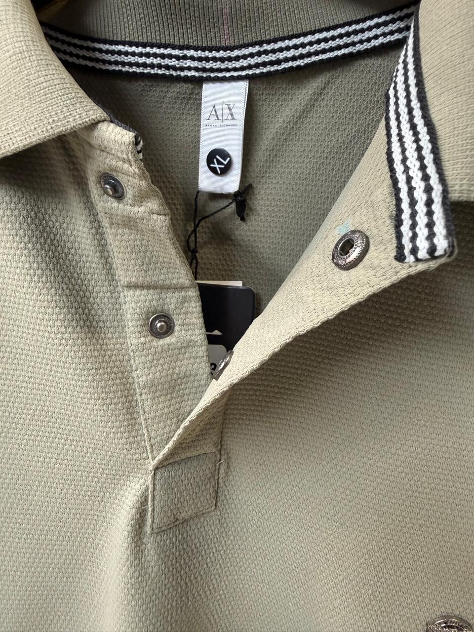 Men's Armani Exchange Olive Green Polo T-Shirt