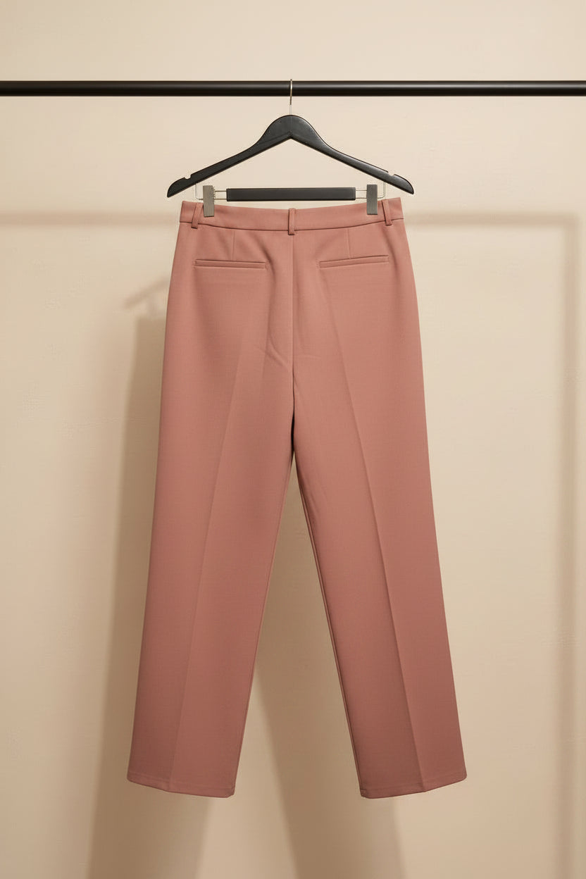B-Queen Women's Pink Straight Fit Trousers