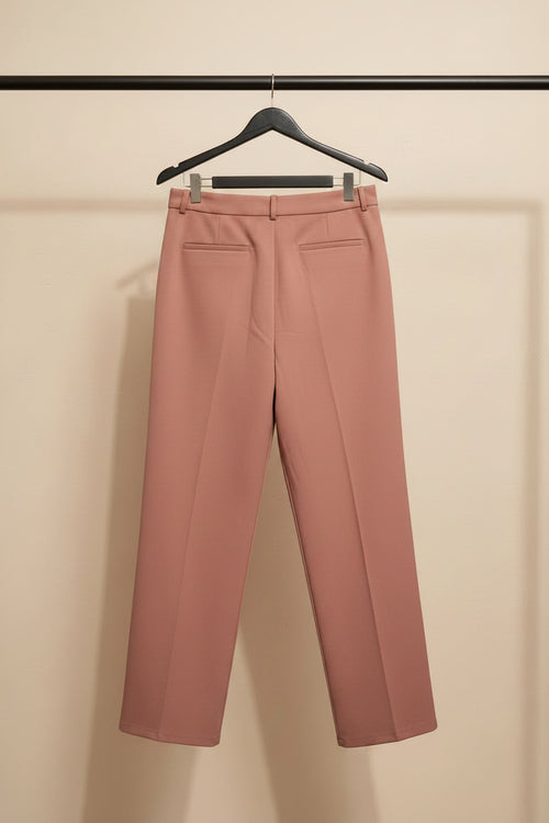 B-Queen Women's Pink Straight Fit Trousers
