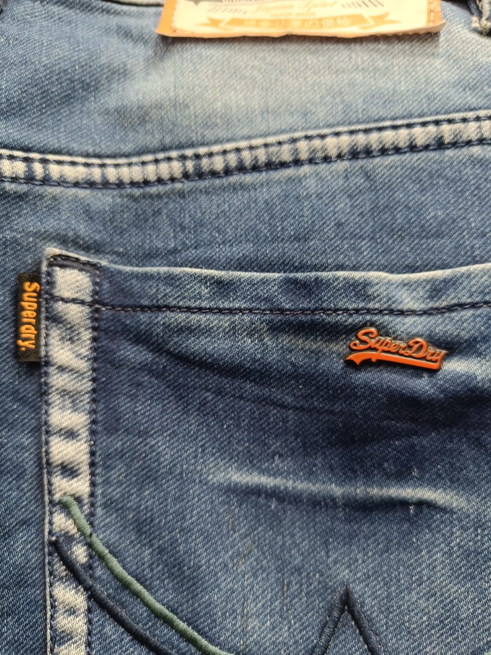 Superdry Men's Blue Washed Denim Jeans