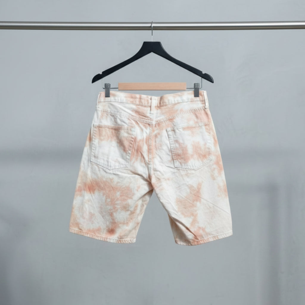 H&M Relaxed Fit Tie-Dye Denim Shorts