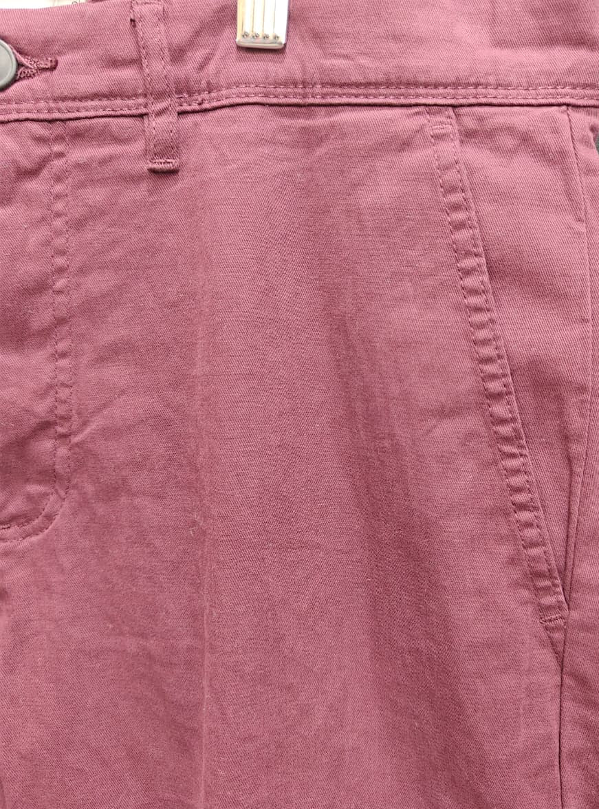 Celio Men's Maroon Straight Fit Chinos
