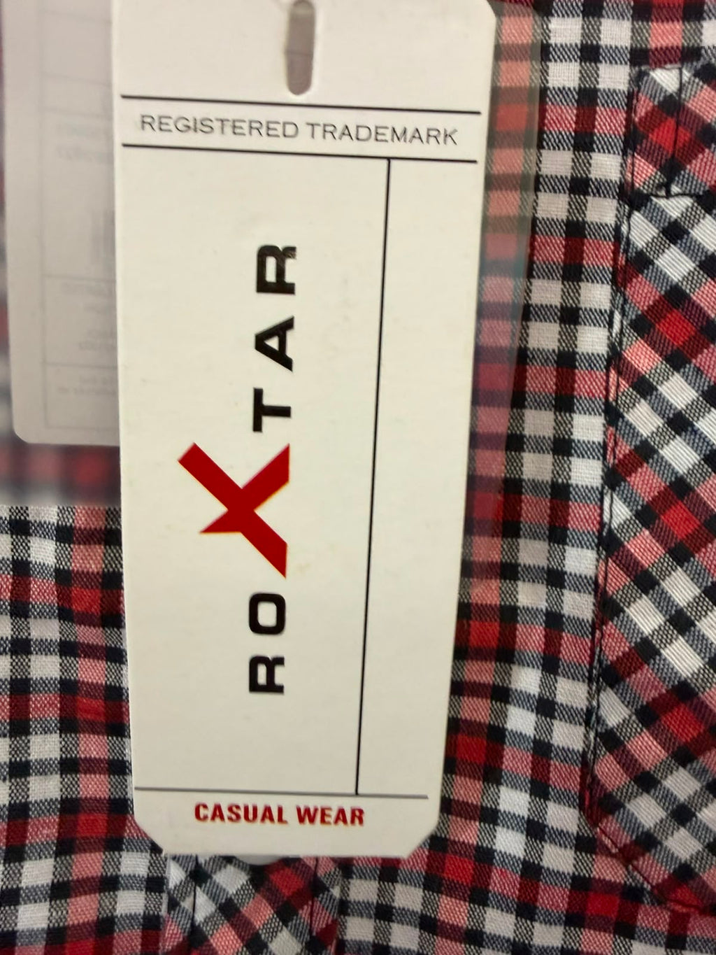 ROXTAR  Red Plaid Short Sleeve Casual Shirt