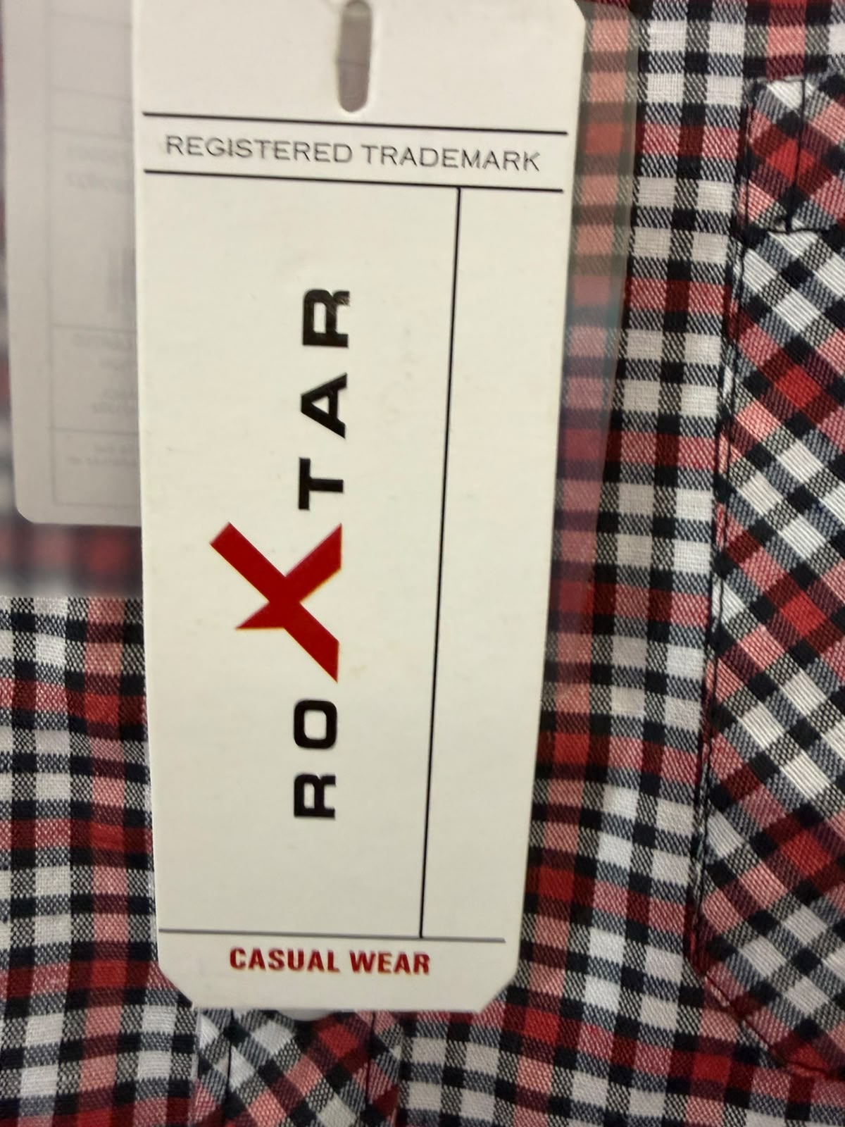 ROXTAR  Red Plaid Short Sleeve Casual Shirt