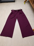 Pandabee Maroon Wide Leg Drawstring Pants