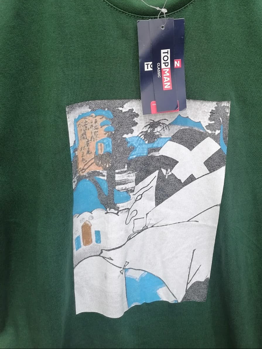 TOPMAN Classic Green Graphic Print T-Shirt