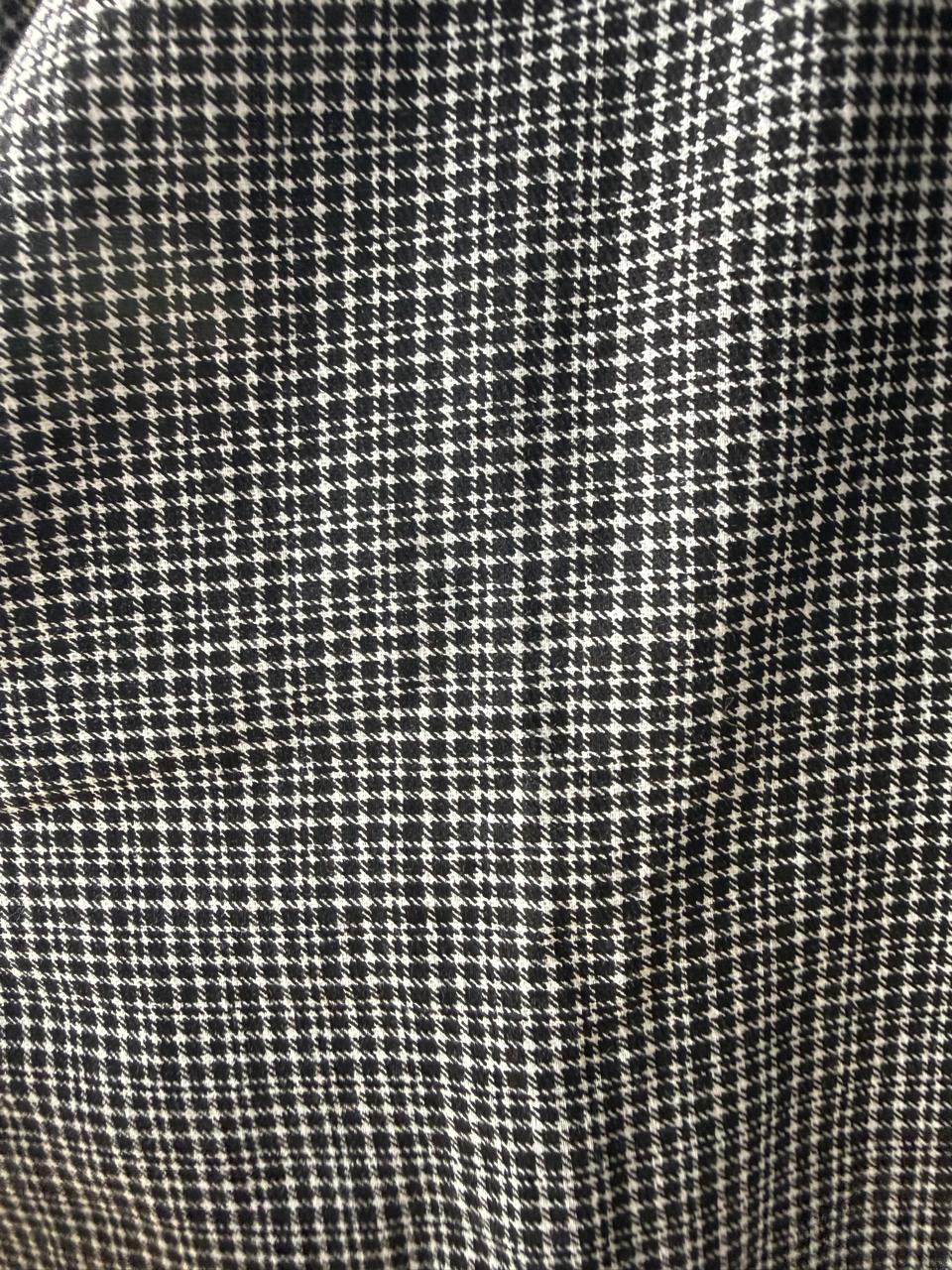 SU YOLO Men's Black & White Checkered Long Sleeve Button-Down Shirt