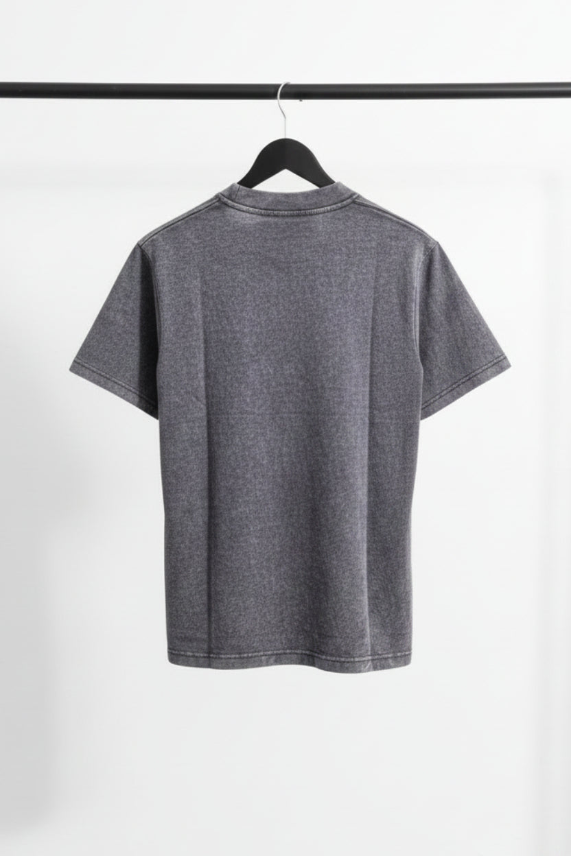 UNIQLO U Men's Grey Acid Wash Short Sleeve T-shirt