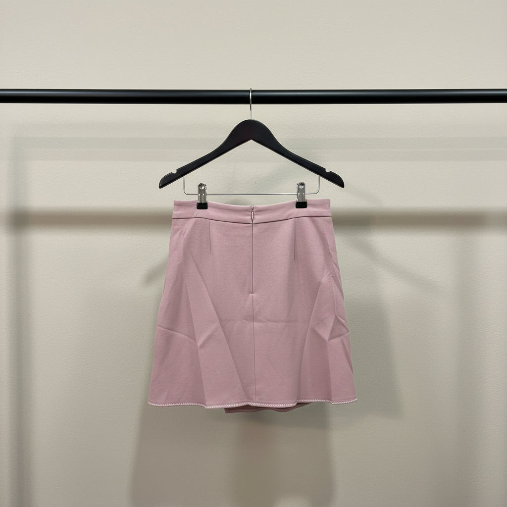 Neola Women's Pink Asymmetric A-Line Mini Skirt
