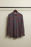 GO YOUNG Men's Multicolor Striped Long Sleeve Casual Shirt
