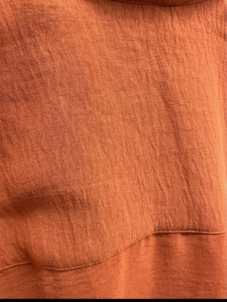 Men's Friend Club Orange Textured Casual Shirt