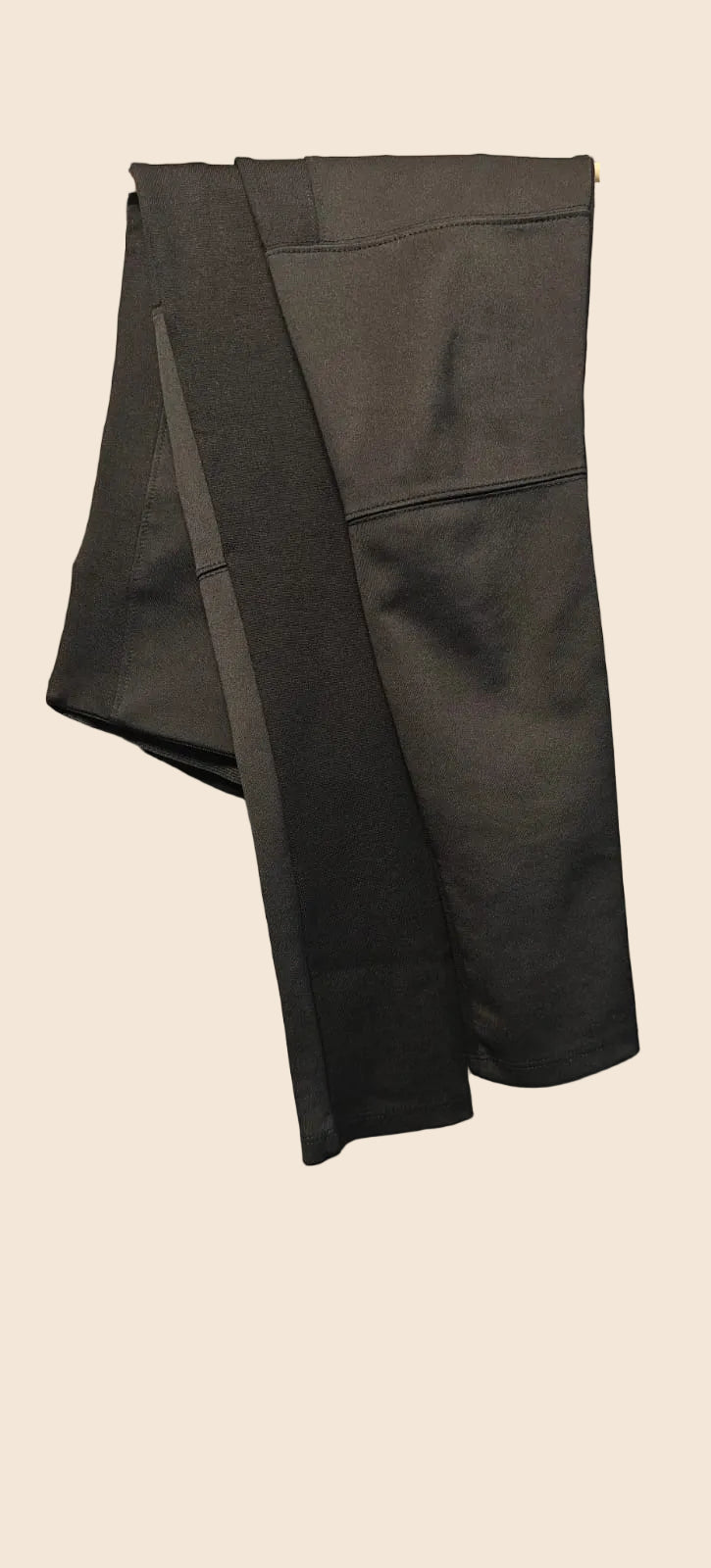 Zara Basic Black Faux Leather Panel Leggings