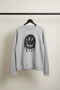 Peter Werth London N.1 Grey Sweatshirt with Dripping Smiley Print