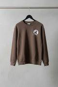 Brown Graphic Print Crewneck Sweatshirt - Regular Fit