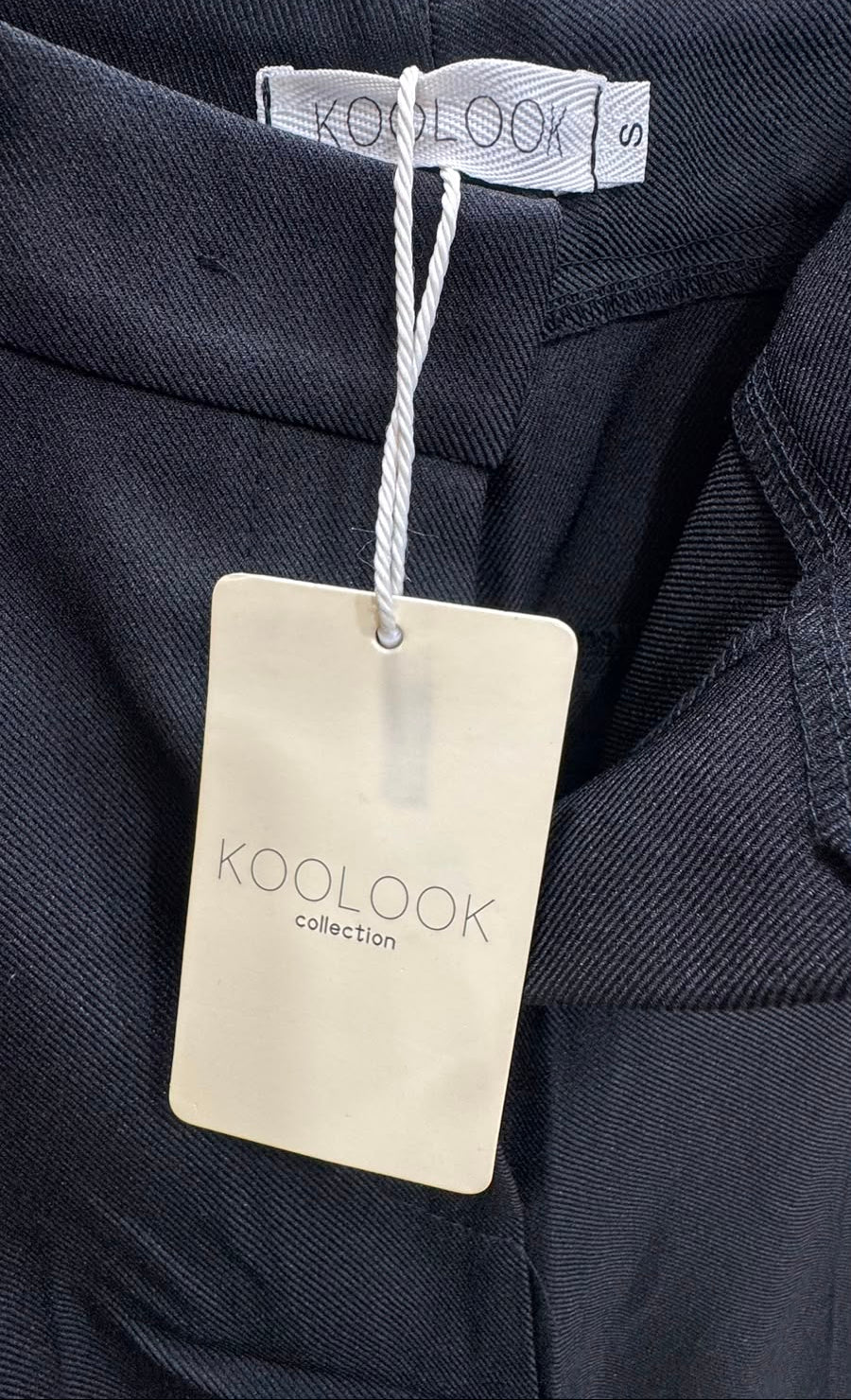 KOOLOOK Black Tailored Trousers for Women
