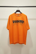 Balenciaga Orange Graffiti Logo Oversized T-Shirt