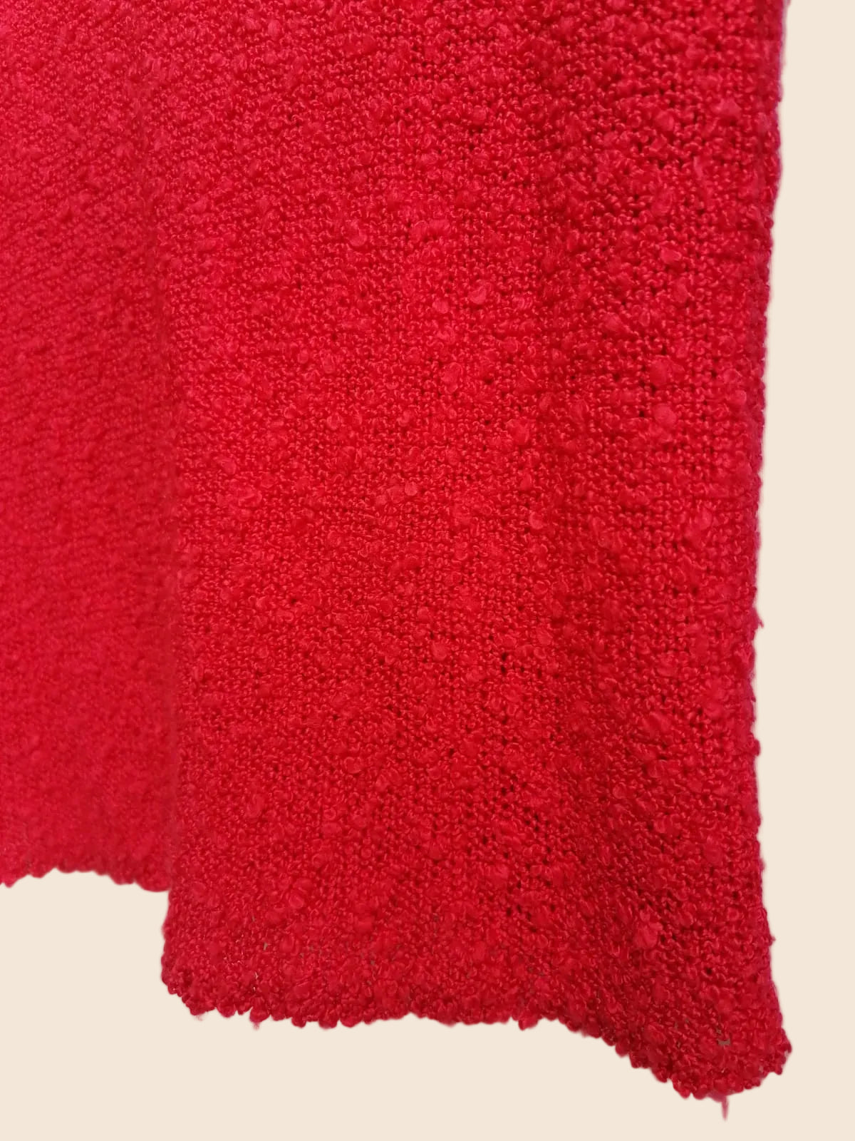 Fig Women's Red Textured Long Sleeve Top