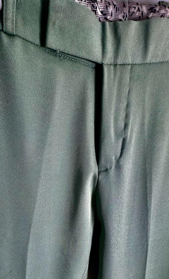 Men's Green Slim Fit Trousers with Tags