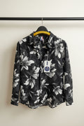 Men's Black and White Floral Print Full Sleeve Casual Shirt