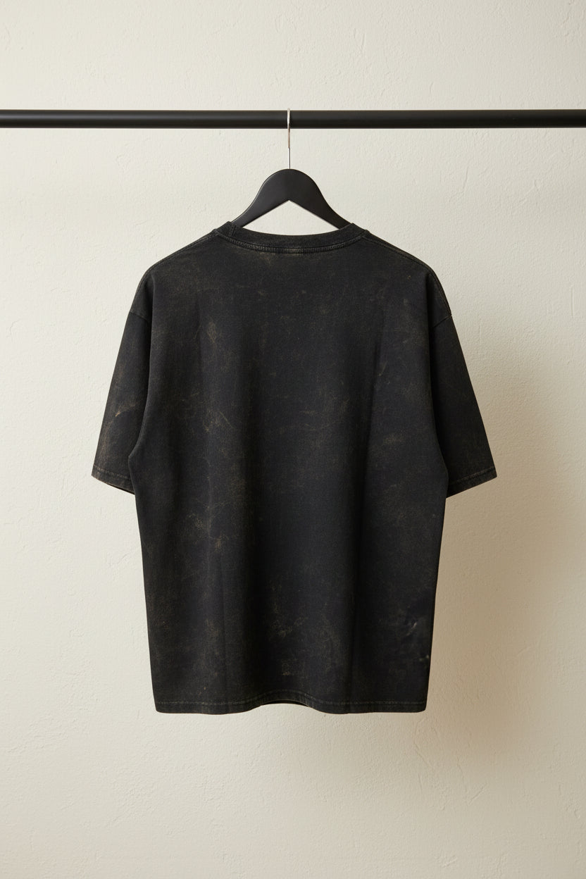 SMILEY World Balenciaga Worldwide Graphic Acid Wash T-Shirt