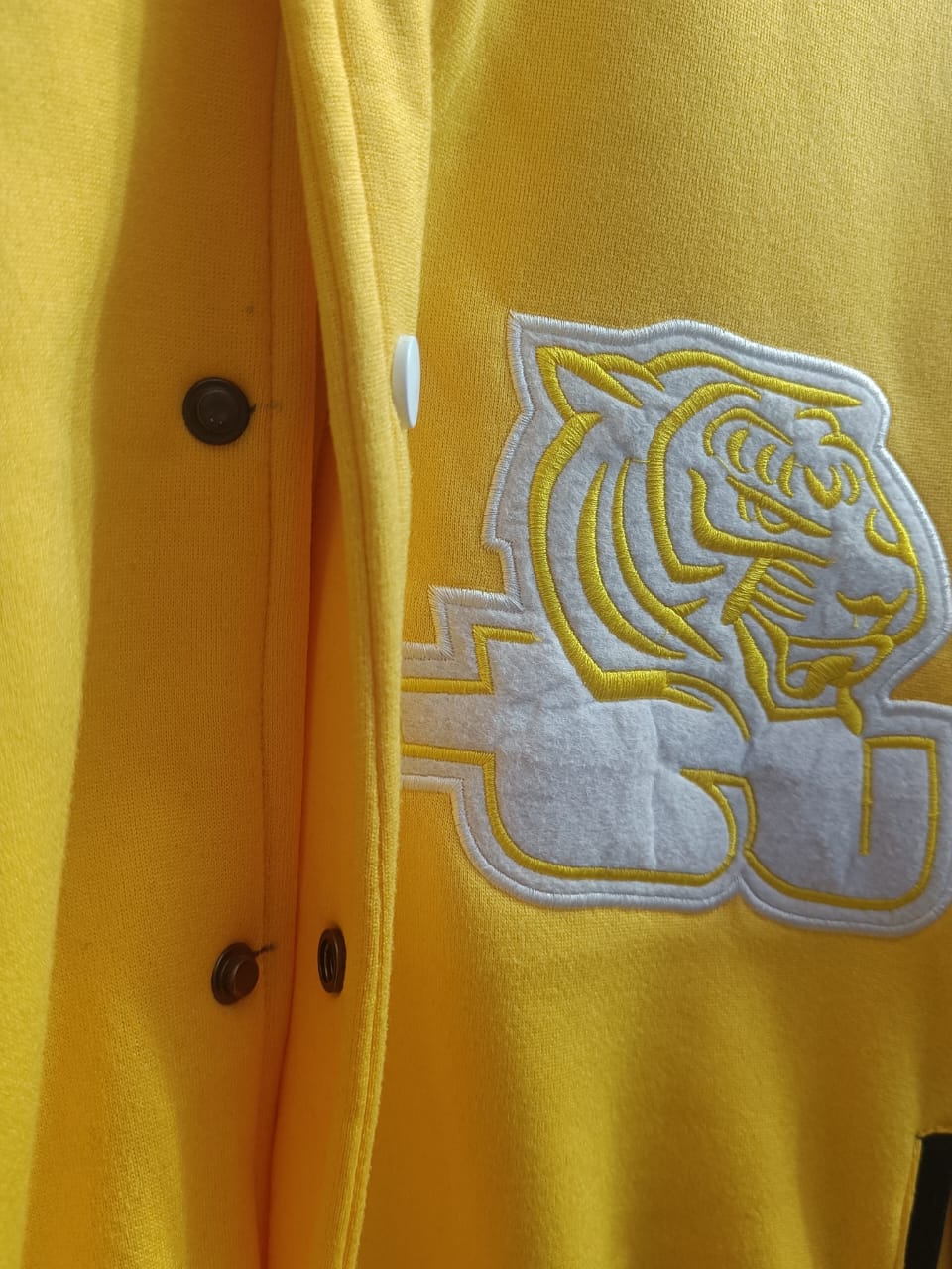 Zara Unisex Yellow and Black 'HBCU Pride' Varsity Jacket