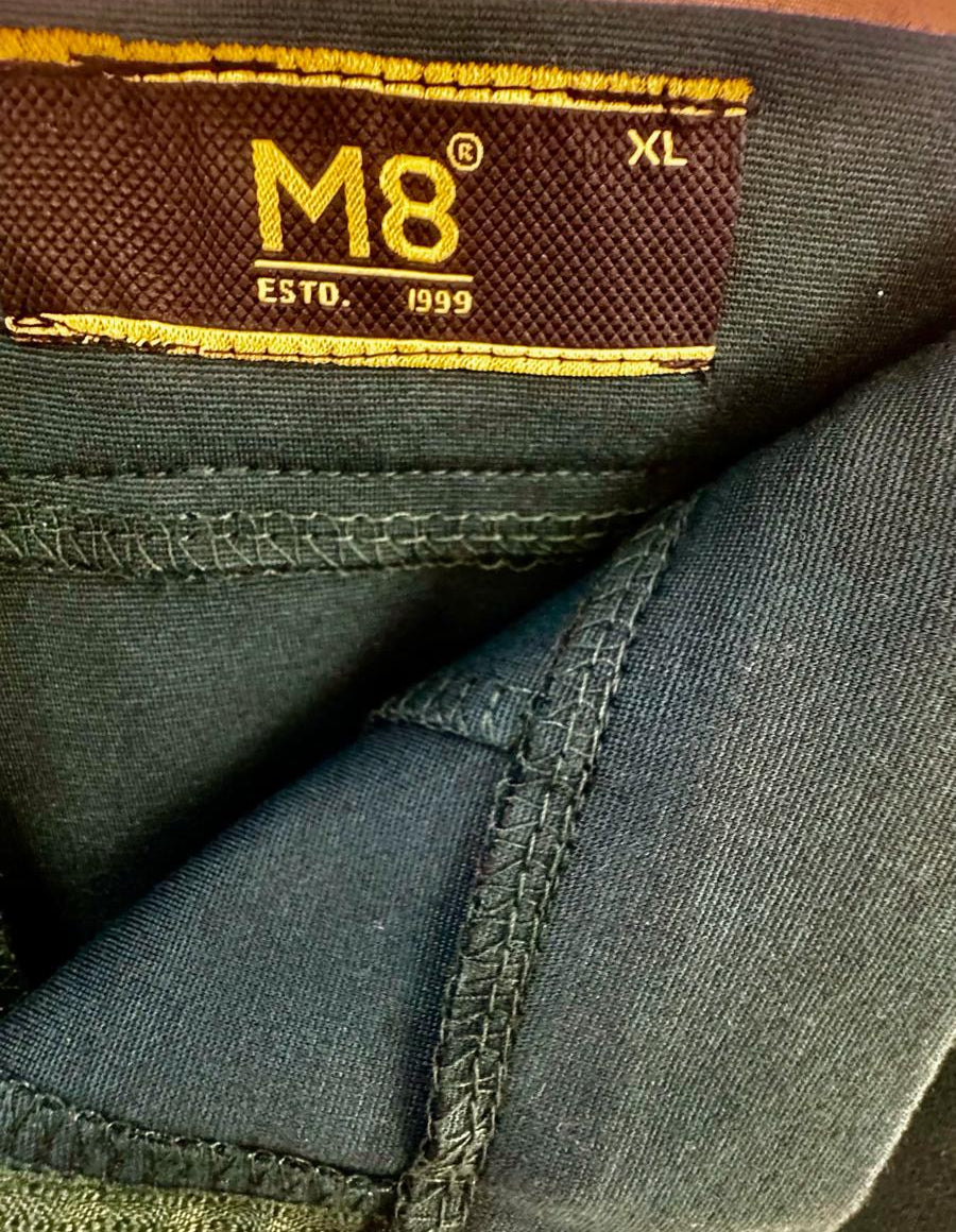 M8 Men's Dark Green Slim Fit Trousers