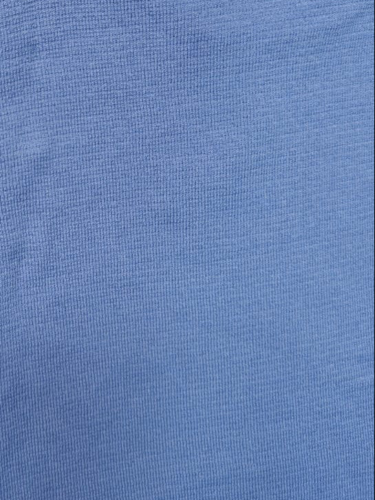 Women's Blue Sleeveless Ribbed Knit Crop Top