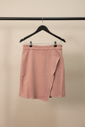 Neola Women's Pink Asymmetric A-Line Mini Skirt