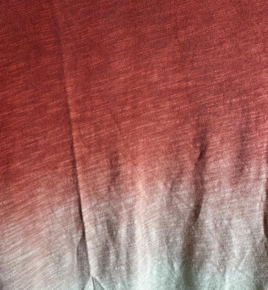 Mustang Men's Ombre Red & Beige Cotton T-Shirt