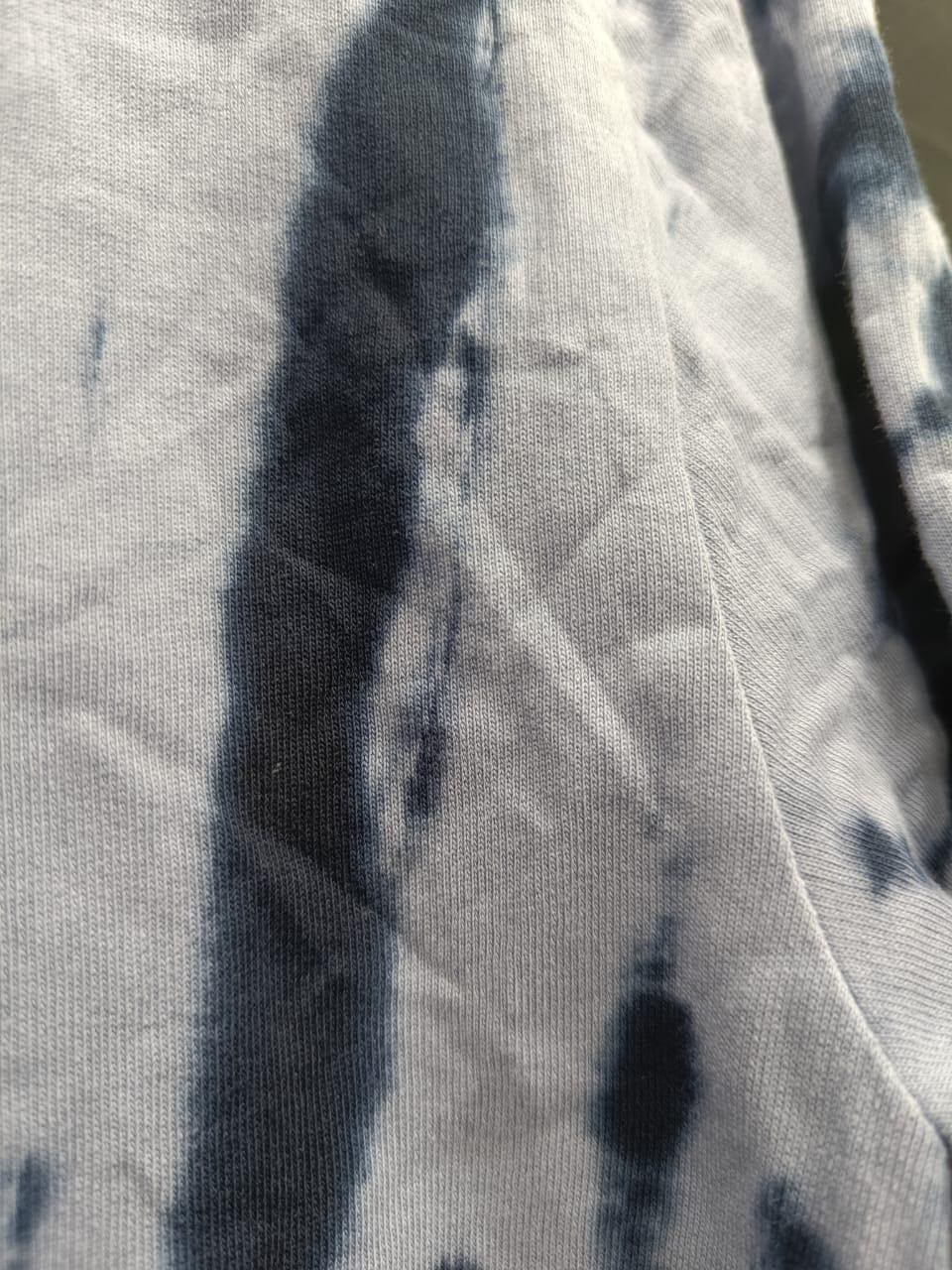 SUPER BRAND Grey Tie-Dye Striped Short Sleeve T-Shirt