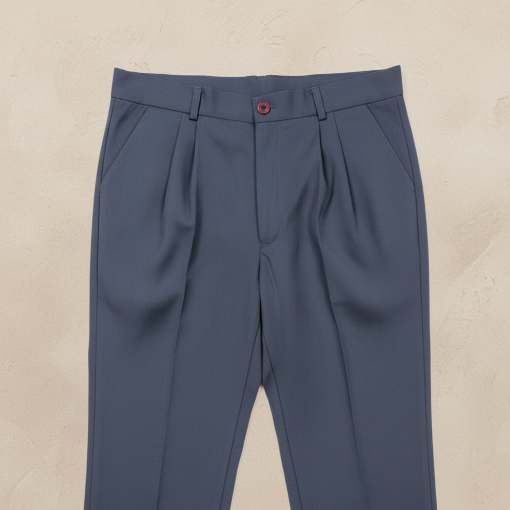 BLUEWAY™ Men's Dark Grey Pleated Trousers XXL