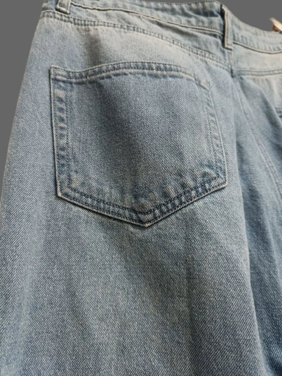 MADISH Women's Sky Blue Wide Leg Denim Jeans
