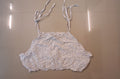 H&M Divided White Floral Print Tie-Strap Crop Top