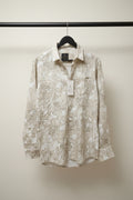 Men's NORTH STUDIO Leaf Print Long Sleeve Casual Shirt