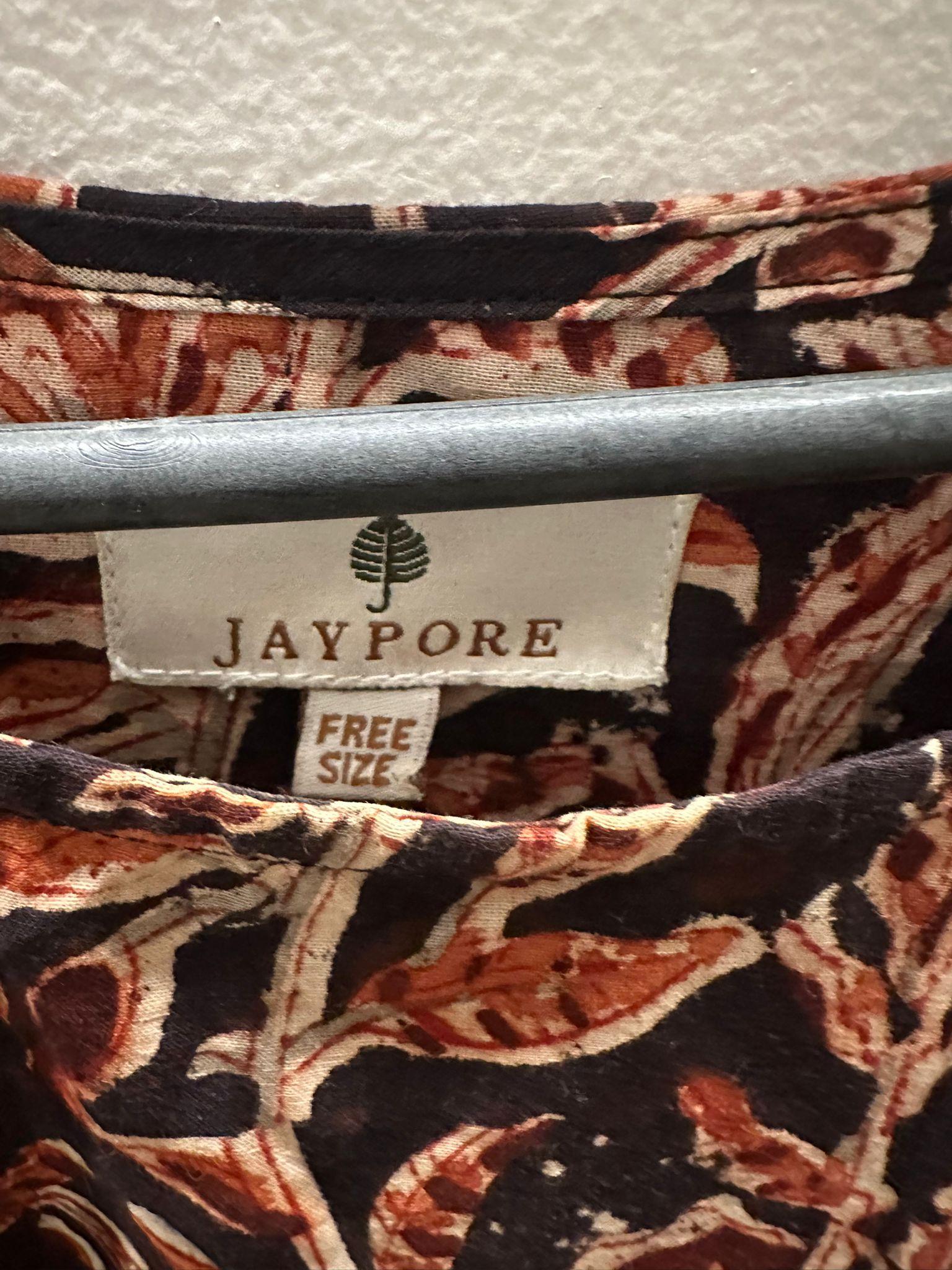 Jaypore Multicolor Printed Bell Sleeve Top