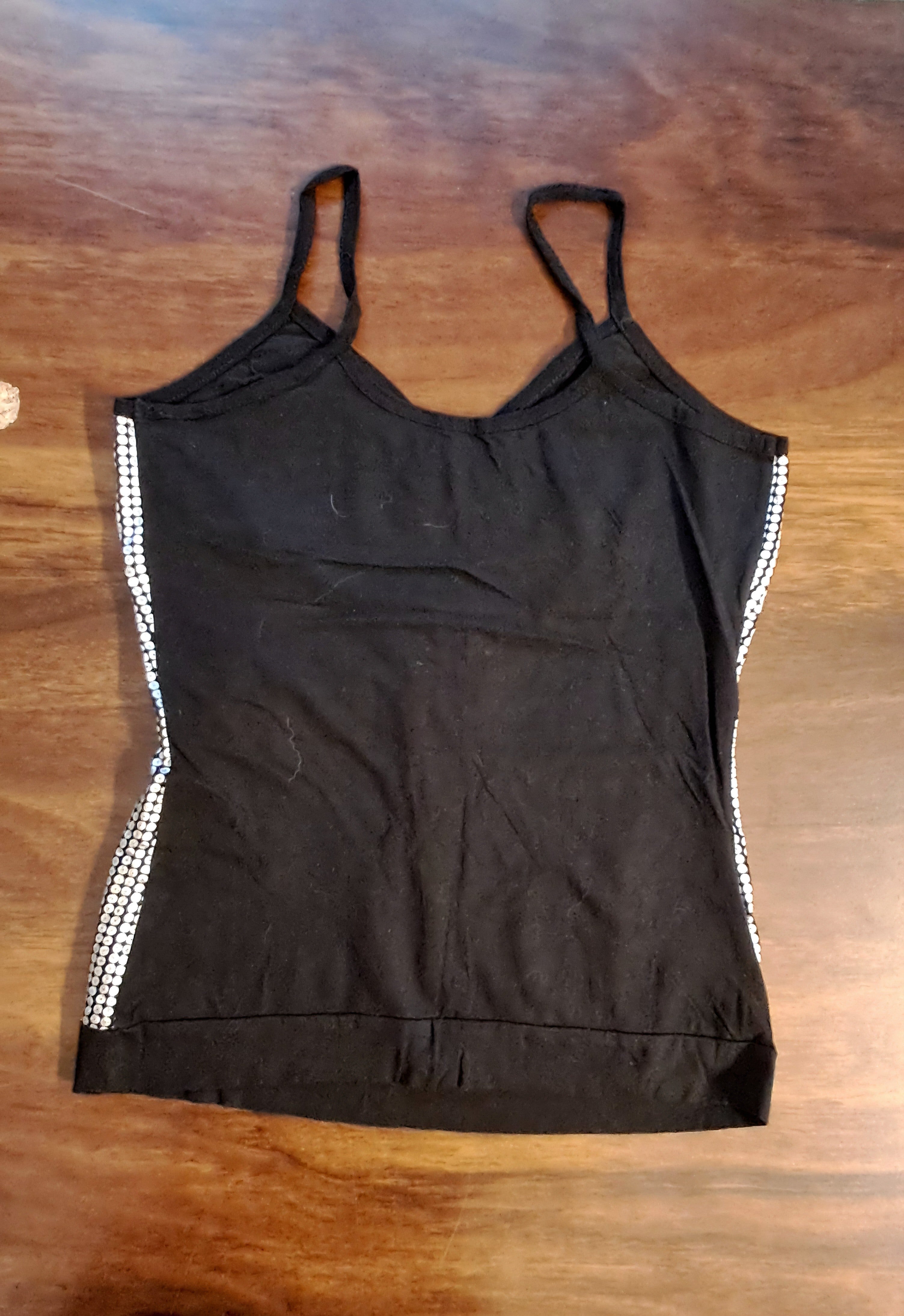 Women's Black & Silver Sequin Cami Top by Underground Music Movement