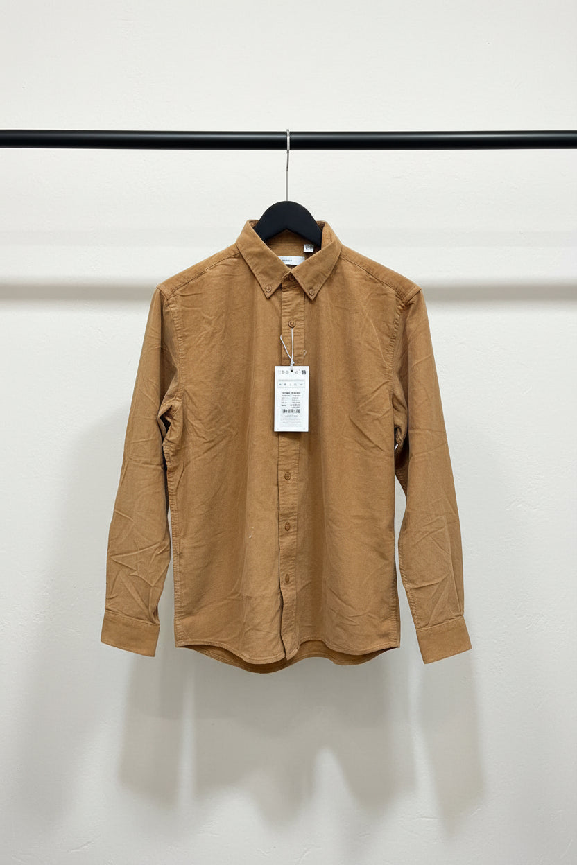 Men's Brown Corduroy Long Sleeve Shirt