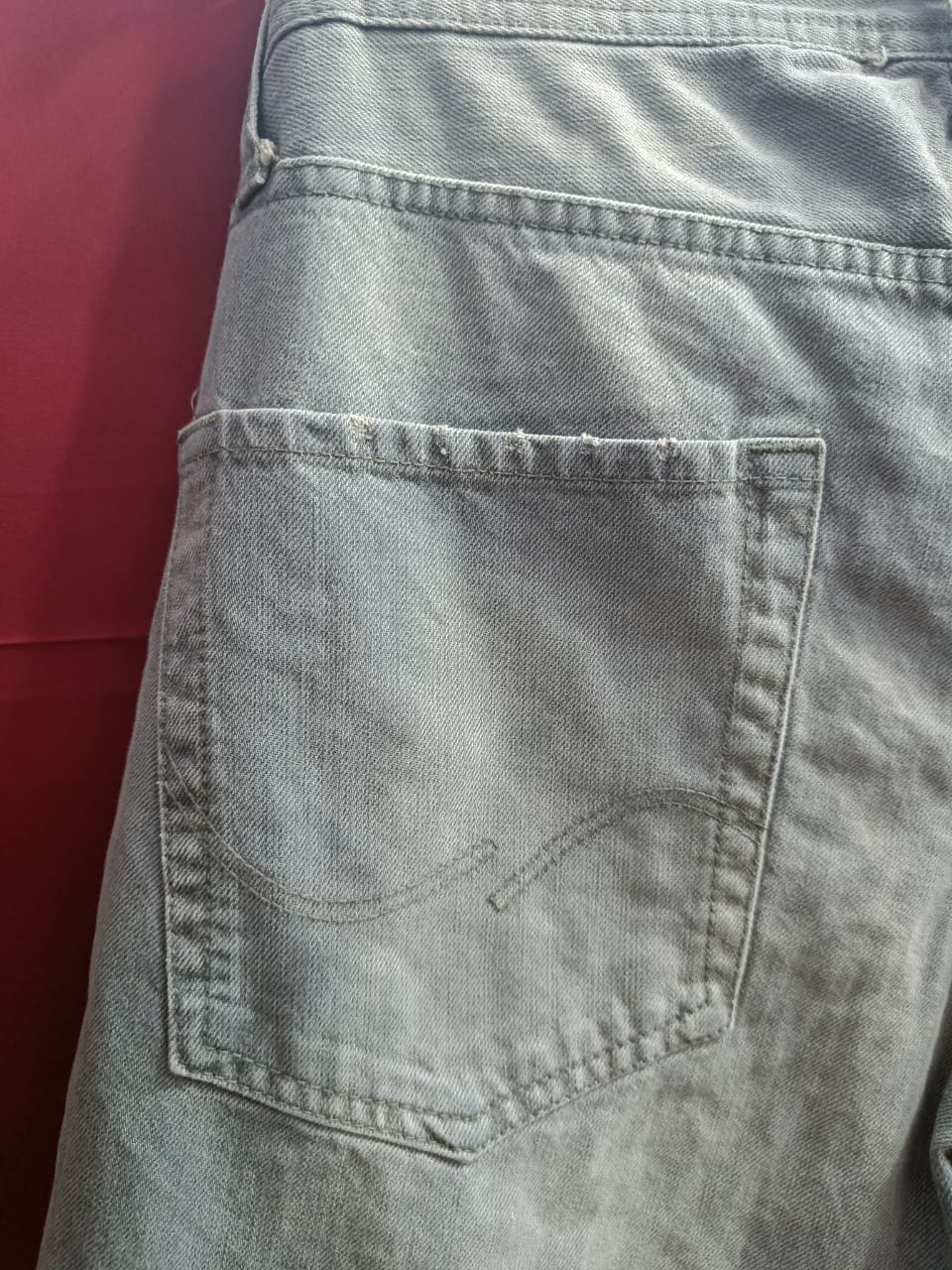 Men's Grey Regular Fit Distressed Denim Shorts