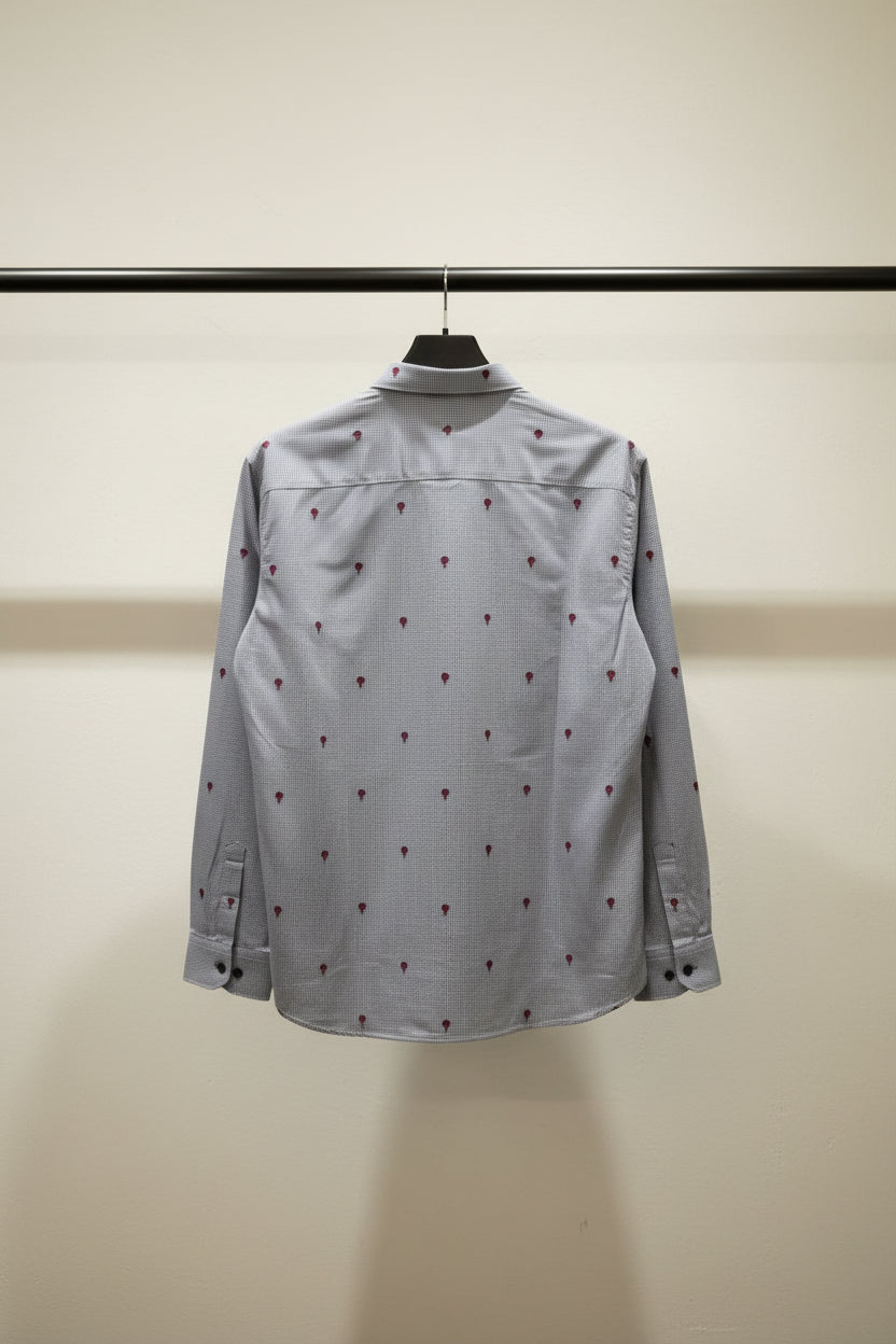 Kokopelli women’s Elite Casual Gingham Hot Air Balloon Print Shirt