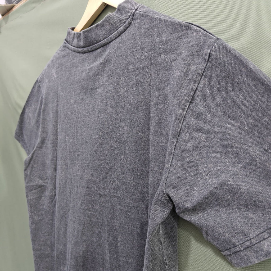 UNIQLO U Men's Grey Acid Wash Short Sleeve T-shirt