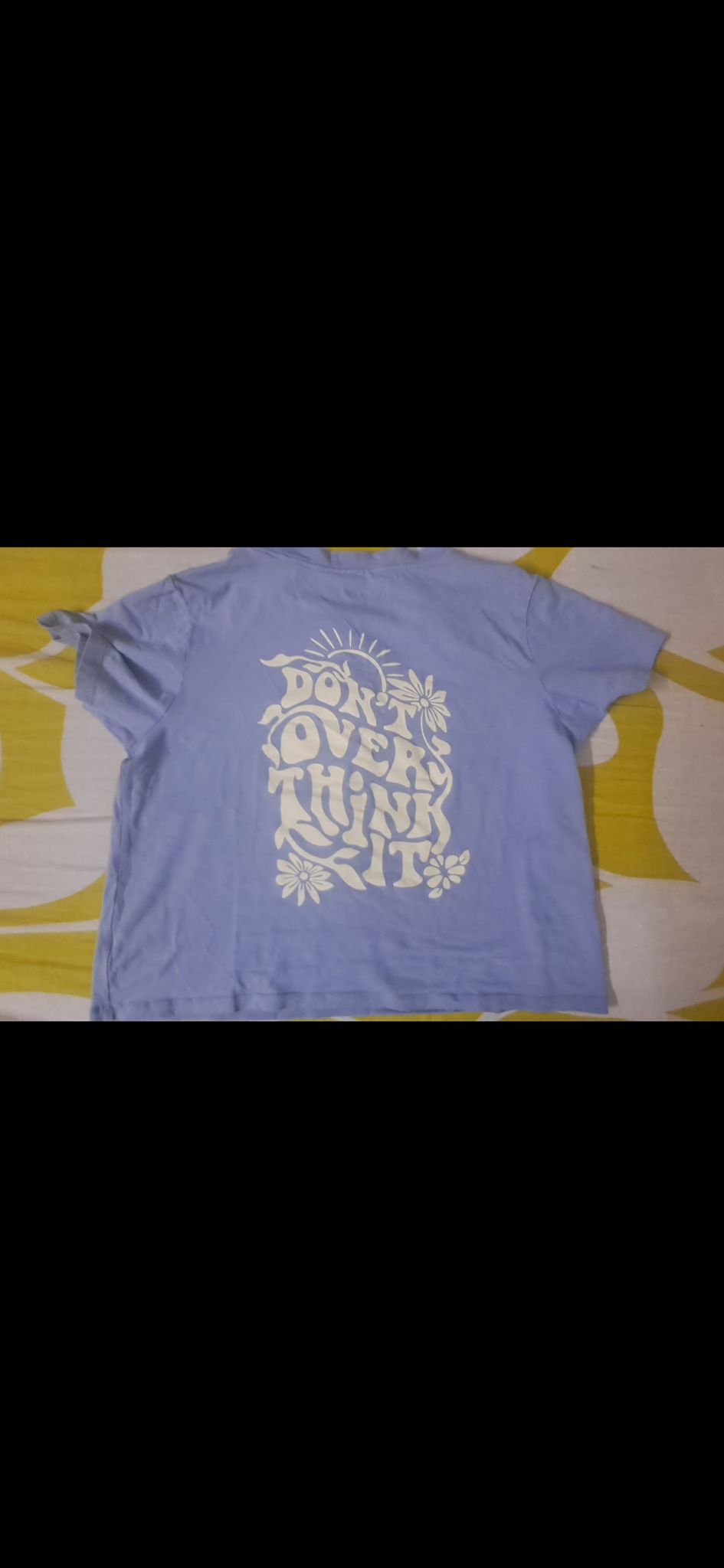 Light Blue "Don't Overthink It" Graphic T-Shirt