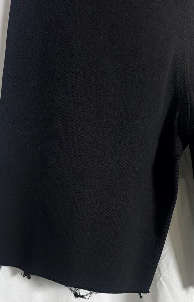 Women's Black High-Waist Raw Hem Shorts