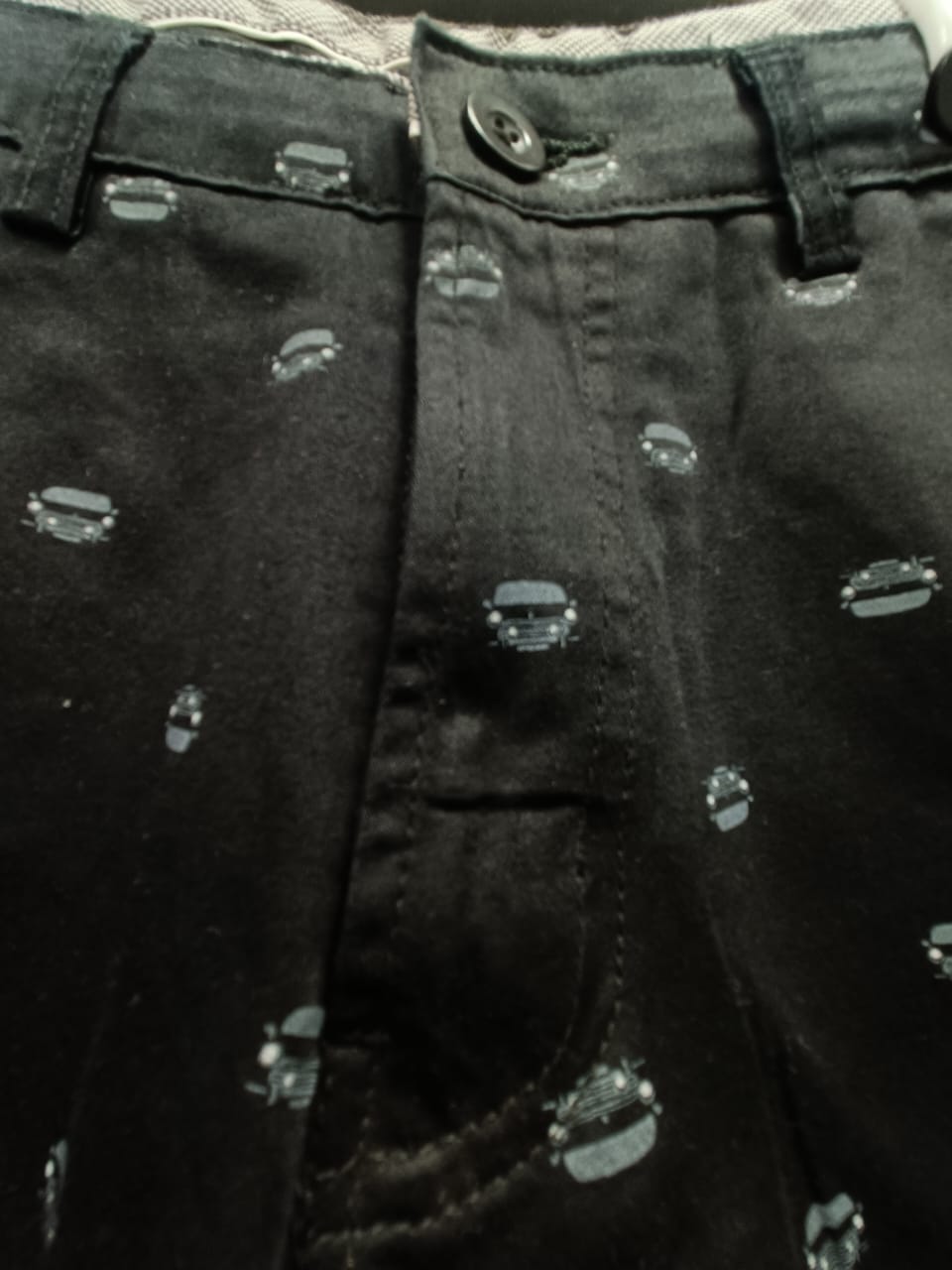 WOLF RIDER Men's Black Printed Casual Shorts